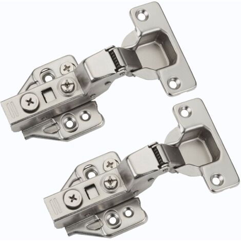 SOTECH Topfband T48 105° mit Dämpfer (Soft-Close) inkl. Montageplatten mit Exzenterverstellung, Innenanschlag, 2 Stück