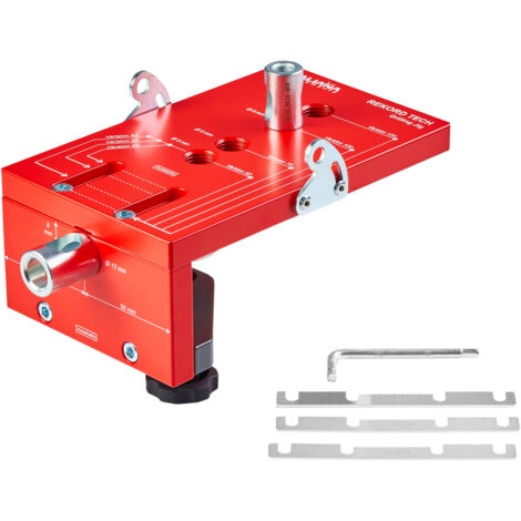 Bohrlehre / Bohrhilfe aus Aluminium für Sockel-Höhenversteller (Durchmesser Ø 12 mm Höhe 52-70 mm)