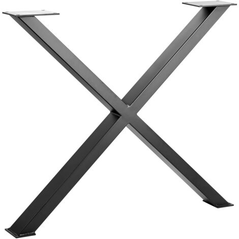 Tischgestell X-Form schwarz matt Profil 80 x 40 mm Höhe: 710 mm Tiefe 820 mm Tischkufe Industriedesign Tischuntergestell Kufengestell von SOTECH