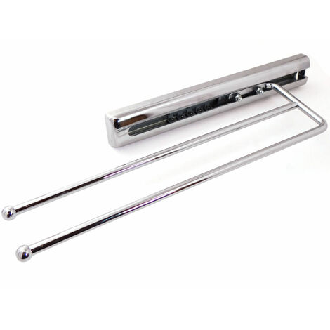 Kesseböhmer Teleskop-Handtuchauszug Chrom poliert - 1 STÜCK 2-armig Länge 325 mm (ausgezogen: ca. 505 mm) Handtuchhalter von SOTECH