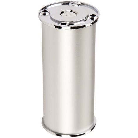 SOTECH Möbelfuß RADO (Höhe 180 mm, Ø 50 mm, Aluminium / chrom poliert) Verstellfuß höhenverstellbar