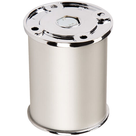 SOTECH Möbelfuß RADO (Höhe 60 mm, Ø 50 mm, Aluminium / chrom poliert) Schrankfuß höhenverstellbar