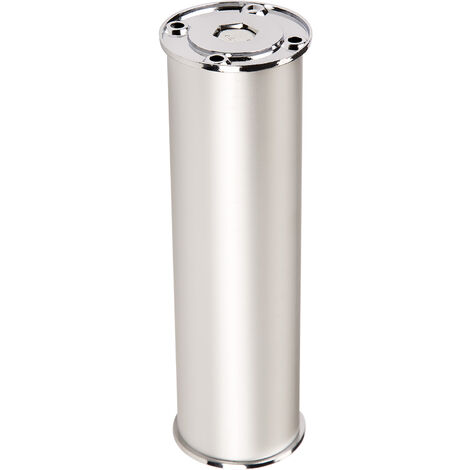 SOTECH Möbelfuß RADO (Höhe 400 mm, Ø 50 mm, Aluminium / chrom poliert) Stützfuß höhenverstellbar