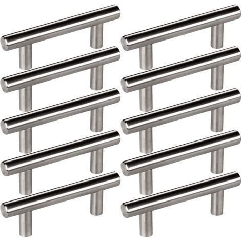 Stangengriff/ Relinggriff G10 BA 64 mm Edelstahl gebürstet, 10 Stück