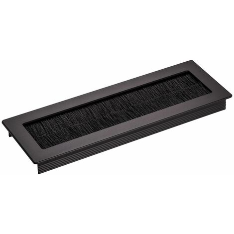2 x SOTECH Kabeldurchlass TONDO schwarz eloxiert Länge 200 mm