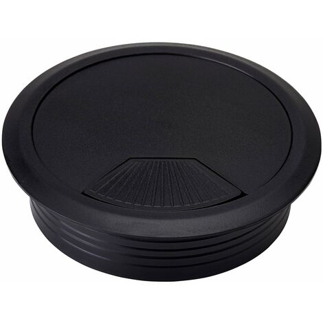 2er Pack - Kabeldurchlass Kunststoff Ø 80 mm schwarz