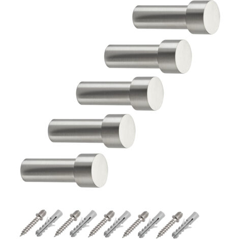 5er Pack - Garderobenhaken TUULA Ø 14 / 19,5 mm Länge 50 mm Edelstahl