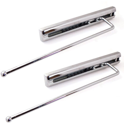 Kesseböhmer Teleskop-Handtuchauszug Chrom poliert - 2 STÜCK 1-armig Länge 325 mm (ausgezogen: ca. 505 mm) Handtuchhalter von SOTECH