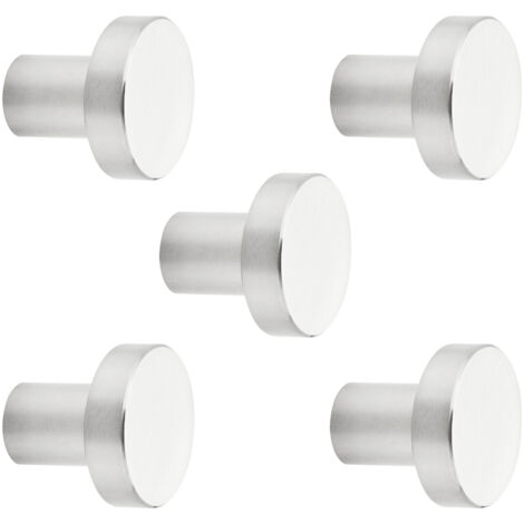5er Pack - Möbelknopf EK03 Ø 30 mm Edelstahl gebürstet Möbelknauf von SOTECH