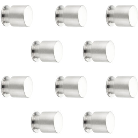 10er Pack - Möbelknopf EK05 Ø 15 mm Edelstahl gebürstet Möbelknauf von SOTECH