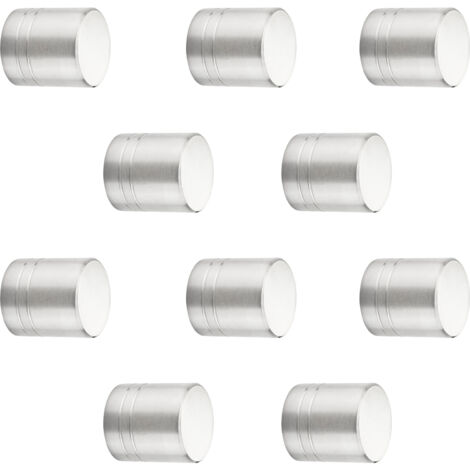 10er Pack - Möbelknopf EK06 Ø 15 mm Edelstahl gebürstet Möbelknauf von SOTECH