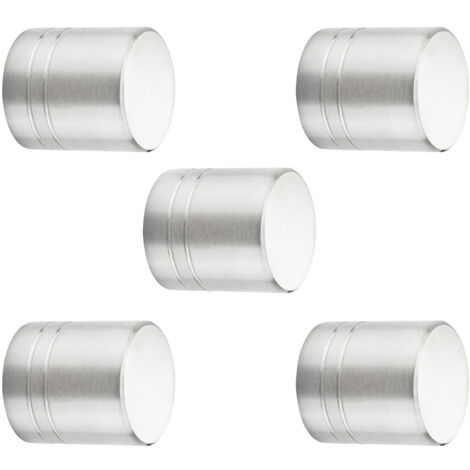5er Pack - Möbelknopf EK06 Ø 18 mm Edelstahl gebürstet Möbelknauf von SOTECH