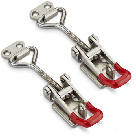 2er Set SOTECH Spannverschluss M6 (Haltekraft 220kg, abschließbar) Edelstahl SS304 verstellbarer Hebelverschluss