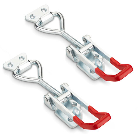 2er Set SOTECH Spannverschluss M8 (Haltekraft 600 Kg, abschließbar) Stahl verzinkt verstellbare Knebelklemme