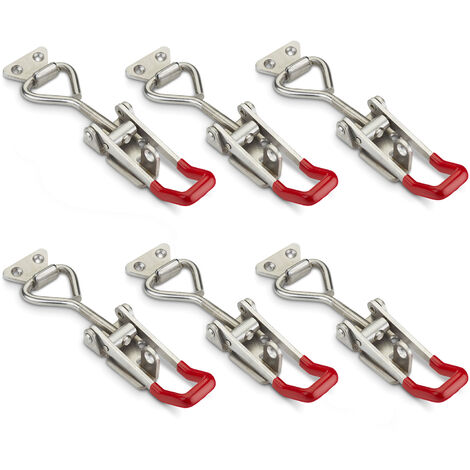6er Set SOTECH Spannverschluss M8 (Haltekraft 600 Kg, abschließbar) Edelstahl SS304 verstellbarer Kistenverschluss
