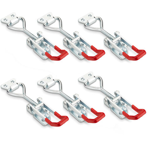 6er Set SOTECH Spannverschluss M8 (Haltekraft 600 Kg, abschließbar) Stahl verzinkt verstellbare Knebelklemme