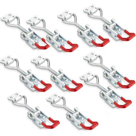 10er Set SOTECH Spannverschluss M8 (Haltekraft 600 Kg, abschließbar) Stahl verzinkt verstellbare Schnalle