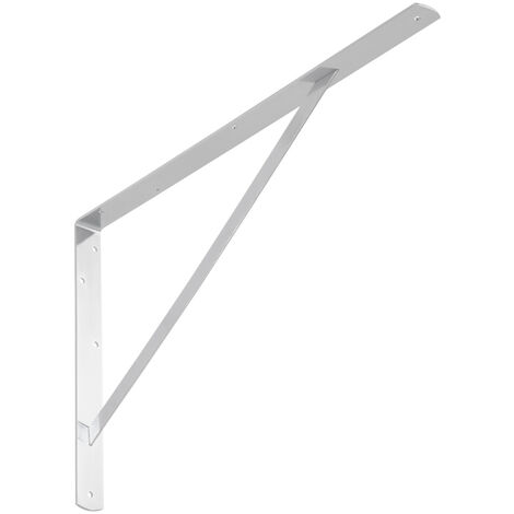 Regalkonsole (600 x 375 x 40 mm, verzinkt, pulverbeschichtet) Garderobenkonsole mit Querstrebe zur Stabilisierung