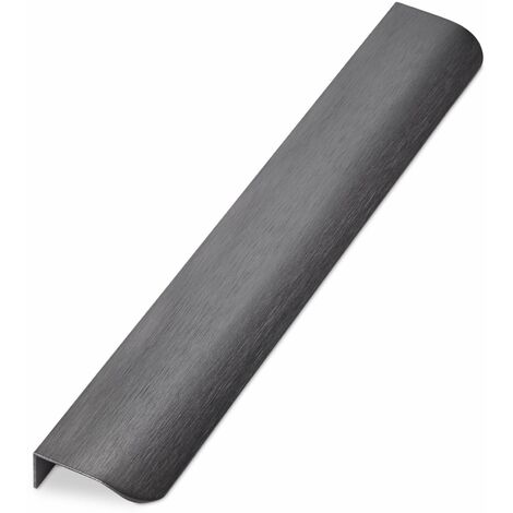 5er Pack - Griffleiste BLANKETT round 300 x 18 x 42 mm Aluminium Titanoptik gebürstet