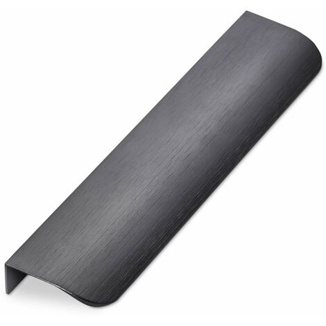 5er Pack - Griffleiste BLANKETT round 200 x 18 x 42 mm Aluminium Titanoptik gebürstet