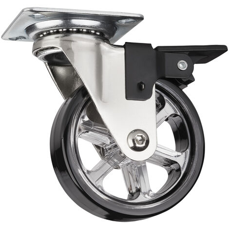 SO-TECH Design Möbelrolle RAPID Rollen-Ø 75 mm schwarz mit Bremse Tragkraft 35 kg