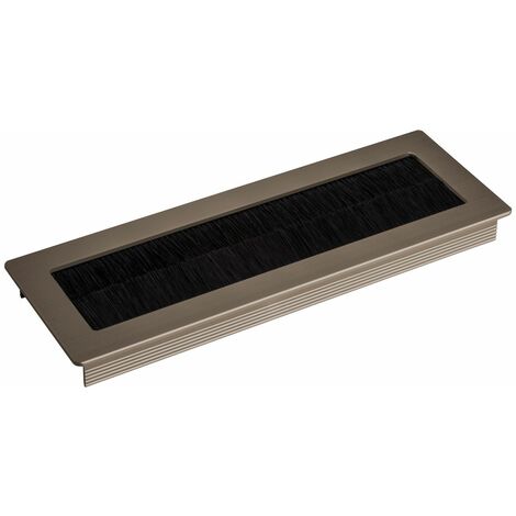 2 x SOTECH Kabeldurchlass TONDO in Edelstahloptik eloxiert Länge 200 mm