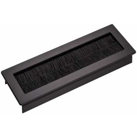 2 x SOTECH Kabeldurchlass TONDO schwarz eloxiert Länge 150 mm