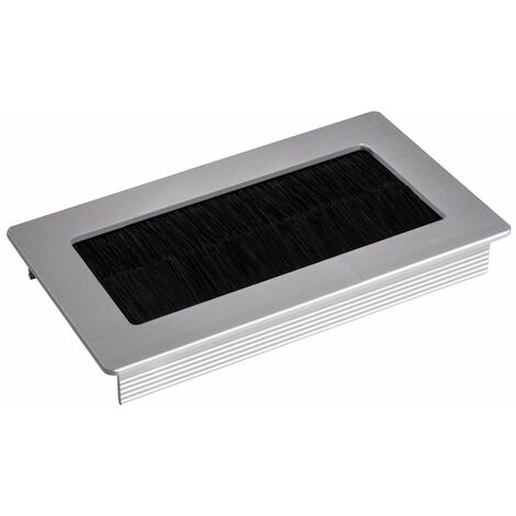 2 x SOTECH Kabeldurchlass TONDO silber eloxiert Länge 100 mm