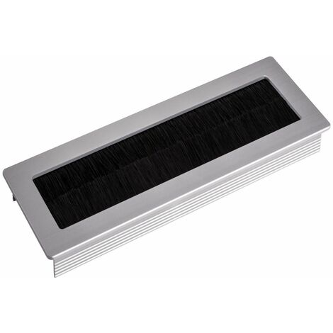 2 x SOTECH Kabeldurchlass TONDO silber eloxiert Länge 150 mm