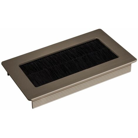 SOTECH Kabeldurchlass TONDO in Edelstahloptik eloxiert Länge 100 mm