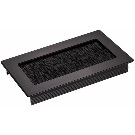 2 x SOTECH Kabeldurchlass TONDO schwarz eloxiert Länge 100 mm