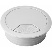 2er Pack - Kabeldurchlass Kunststoff Ø 60 mm hellgrau