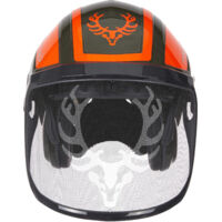 PROTOS® Forsthelm / Schutzhelm KOX Edition mit Gehörschutz und Visier Integral Forest Olivgrün/NeonOrange OneSize
