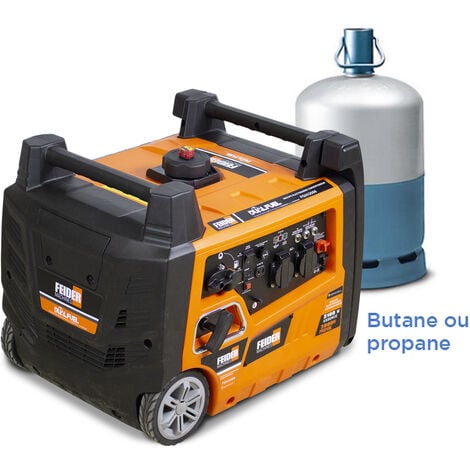 Groupe Électrogène Bi-Carburation 3300 W Démarrage Manuel Inverter - FEIDER FGHI3500