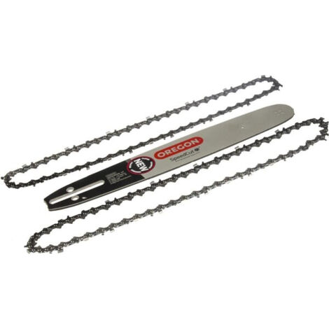 Oregon – Kit guide et chaînes pour tronçonneuse 33 cm – 2 chaînes 0.325' – 56 maillons – Coupe nette pour bois dur - 95TXL056E