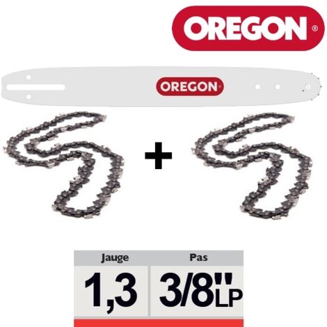 Kit de guide et chaînes Oregon 1+2 Hobby : 1 guide et 2 chaînes Hobby 3/8", 1.3 mm, 30 cm, nombre de maillons 45