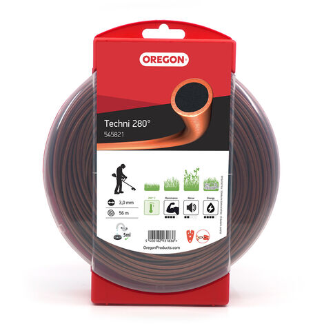 Fil débroussailleuse Rond Techni 280° Marron/Noir ø3.0mm/56m Oregon 545821