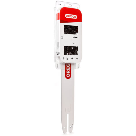 Oregon – Kit guide chaîne 120SDEA074 avec 2 chaînes 91P044E – Longueur 30/35/40 cm – Pas 3/8 LP – 56 maillons entraîneurs pour coupe précise