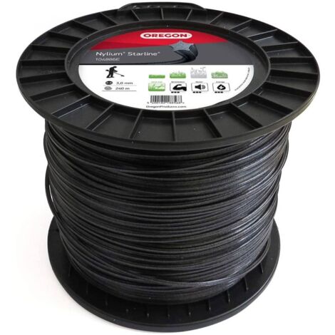 Oregon – Fil débroussailleuse étoile Nylium 3.0mm – Longueur 240m – Coupe nette pour herbes hautes et sols rocailleux – Réduction consommation énergie - 104886E