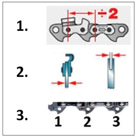 Chaîne De Tronçonneuse Semi-carrée Induction Titane (CD28TI