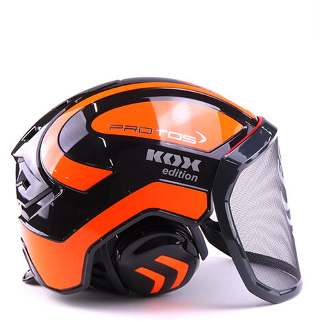 Combiné casque Protos Integral Forest, KOX Edition noir/orange