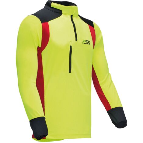 Chemise fonctionnelle PSS X-treme Skin manches longues, Jaune/Rouge Taille XL