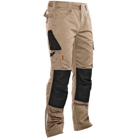 JOBMAN Pantalon de manutention 2321, kaki/noir, taille EU 44/ FR 38