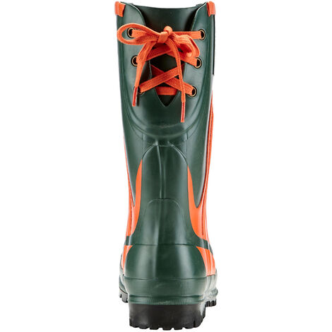 KOX Lumberjack III Neo bottes de protection anti-coupures en caoutchouc pour l'hiver, vert/orange, pointure 46