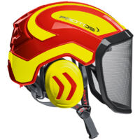 Protos – Casque forestier de protection Integral Arborist F39 – Norme EPI – Coque cervicale profonde pour maintien sécurisé – Mentonnière ajustable