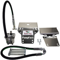 Kit de pompe hydraulique pour remorque – Pompe Chapel avec réservoir rond en acier – Inclinaison rapide avec visseuse sans fil – Bast-Ing