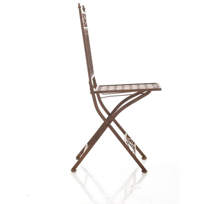 Chaise Pliante Fer Style Antique - Grise - Jardin, Terrasse, Cuisine - Neuve