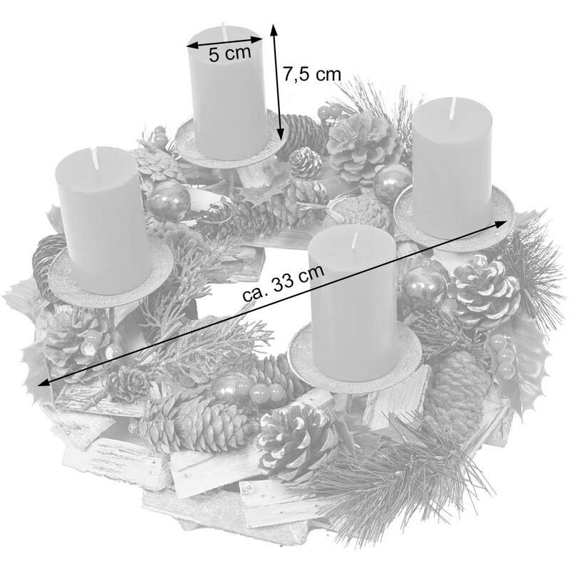 Chiffres De L'Avent En Bois 1 à 4 - Pendentifs Ronds 5 Cm Pour Couronne, Bougies Et Décorations DIY