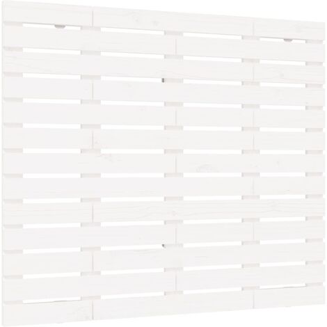 Tête de lit accessoire couchage chambre à coucher meuble murale style palette 96 x 3 x 91,5 cm bois massif blanc TDL0202679 (1/5)