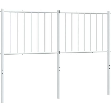 Tête de lit accessoire couchage chambre à coucher meuble 120 cm métal blanc TDL0202485 (1/5)